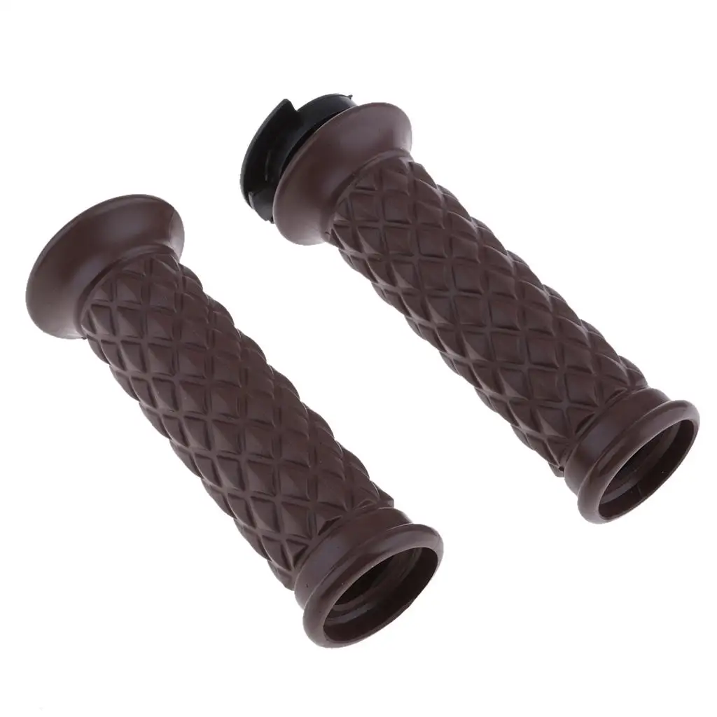 Brown Durable Rubber -Rennfahrer Style Hand Grips 7/8\\\'\\\'