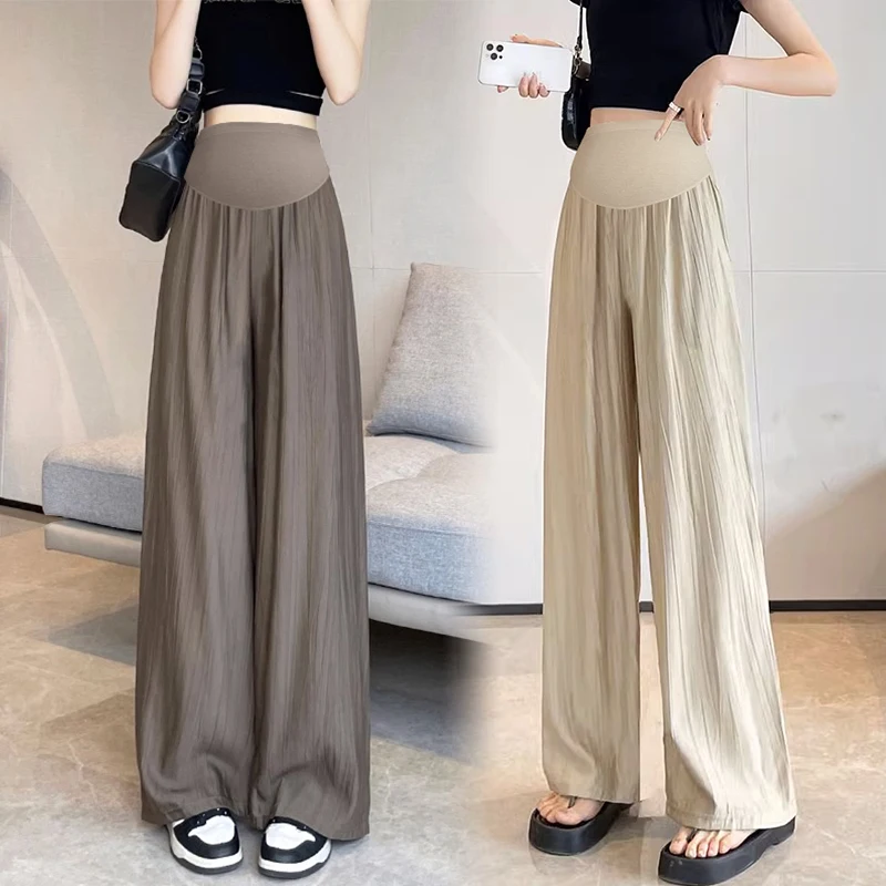 

Maternity Summer Clothes Pants For Pregnant Women 2023 New Fashion Casual Solid Slim Support Abdomen Pregnancy Cool Trousers