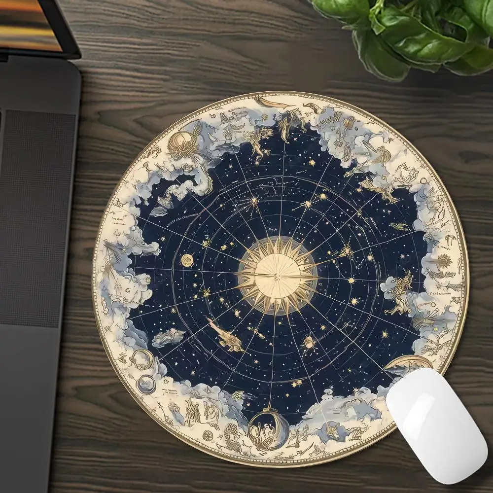 

Greative Mouse Pad round mouse pad Non-slip rubber sole waterproof design Office games universal computer desk RUG