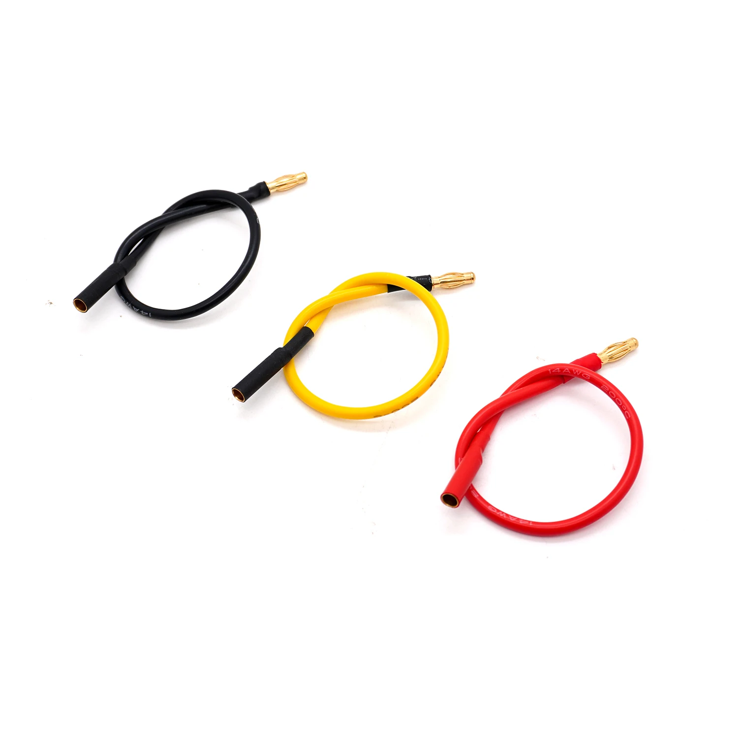 อะไหล่รถบังคับวิทยุ เครื่องบินบังคับวิทยุ โดรน สายต่อหัวกล้วย 3.5 มม./4.0 มม. สายยาว 20 ซม. ขนาด 14AWG/18AWG สำหรับอัพเกรดมอเตอร์ ESC ของรถบังคับวิทยุ