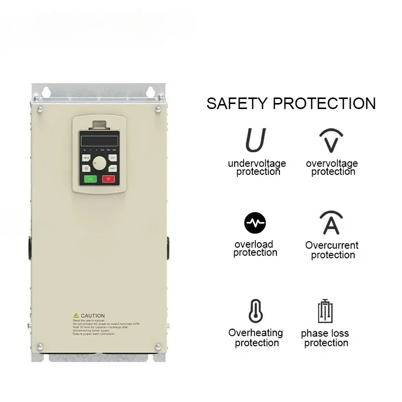 Single Phase 220V Input To 3 Phase 380V Output 0.75KW To 55KW rotary converter 3p ac vfd variable frequency drive