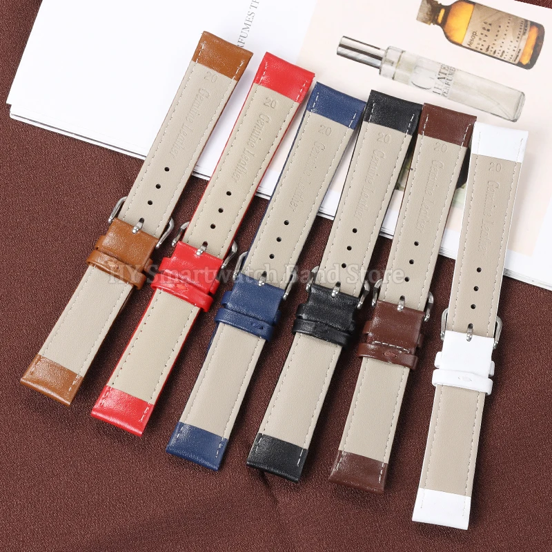 12 مللي متر 13 مللي متر 14 مللي متر 15 مللي متر 16/17/18 مللي متر 19/20/21/22/23/24 مللي متر الجلود حزام ساعة اليد مقاوم للماء لينة سوار مريح العالمي المعصم الفرقة