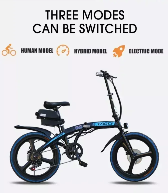 AKEZ Electric bicycle 350W Motor 36V10AH Lithium Battery Adult Power-Assisted E-Bike 20-Inch Thin Tire Urban Commuting E-bicycle