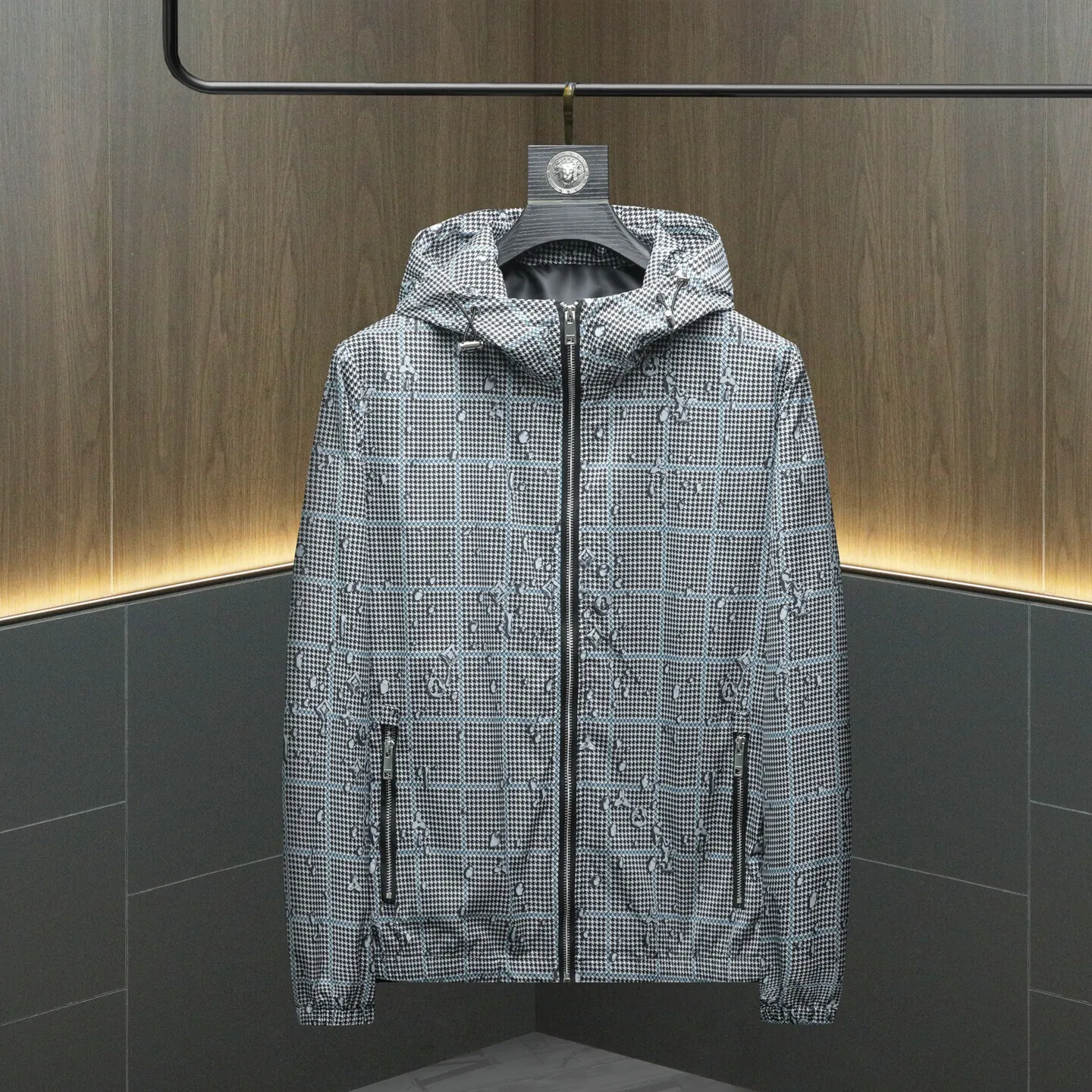 

Men's Casual Hooded Jaet Versatile Faionable Polyester Long Sve Zipper Closure Streetwear Sle Spring Autumn New Arrival