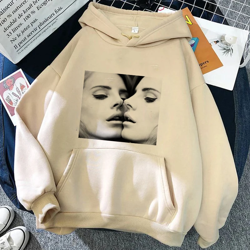 Lana Del Rey Ästhetischer Grunge Lustiger Y2K Hoodie Damen Harajuku Street Sweatshirt Pullover