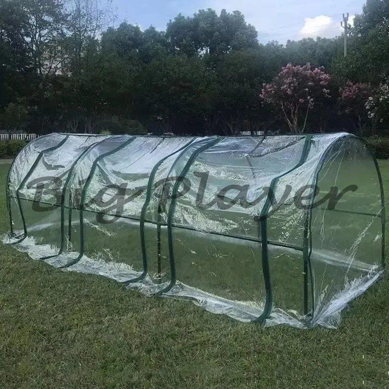 دفيئة مقاس 270 × 90 × 90 سم مع غطاء نباتي وإطار للحدائق الداخلية والخارجية وبذور نباتات الخضروات المتزايدة #4