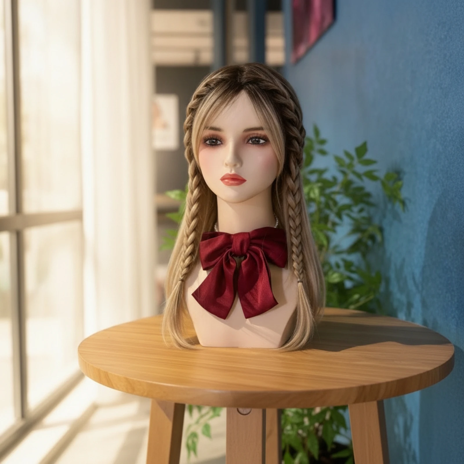 Mannequin Head with Shoulders and Chest Countertop Manikin Head with Shoulders and Chest Jewelry Display Bust Natural
