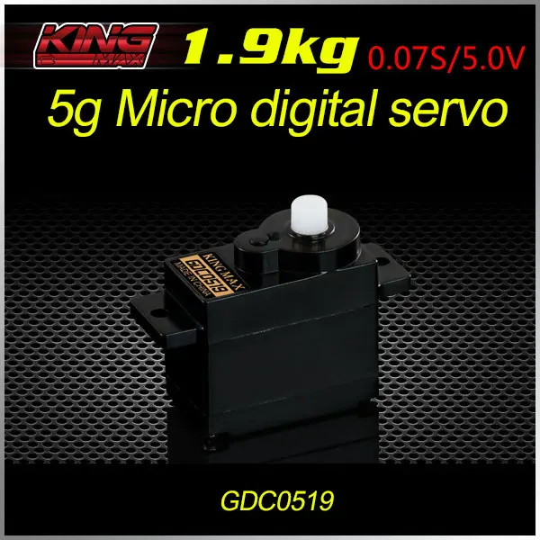 

Kingmax GDC0519 - 5g High Quality Coreless Micro Digital Servo 1.9kg.cm Torque