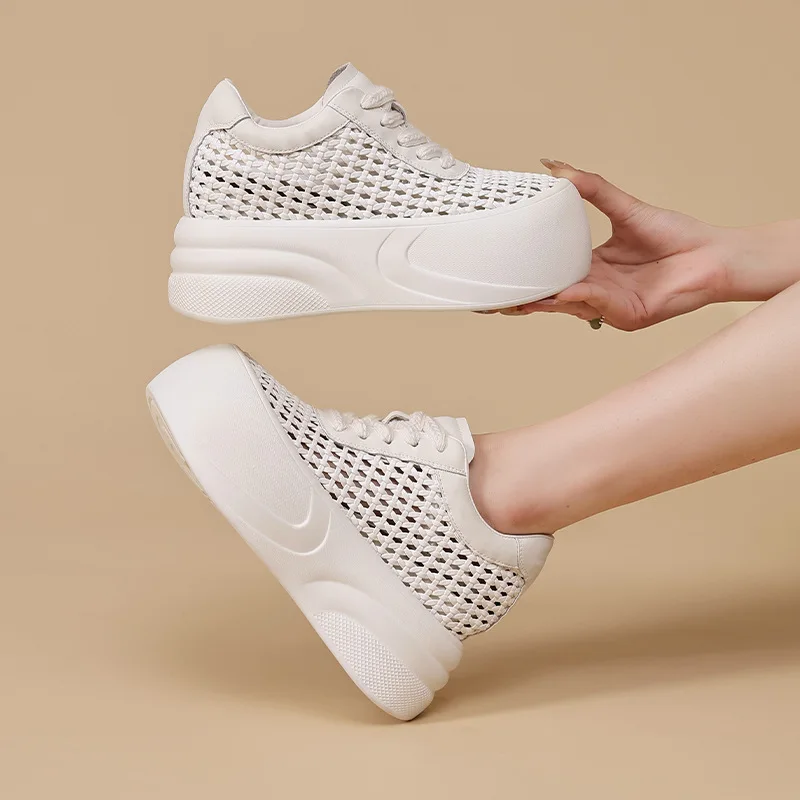 9cm 3 Inch Women Summer Shoes  – Platform Sneakers Chunky recenzja i cena
