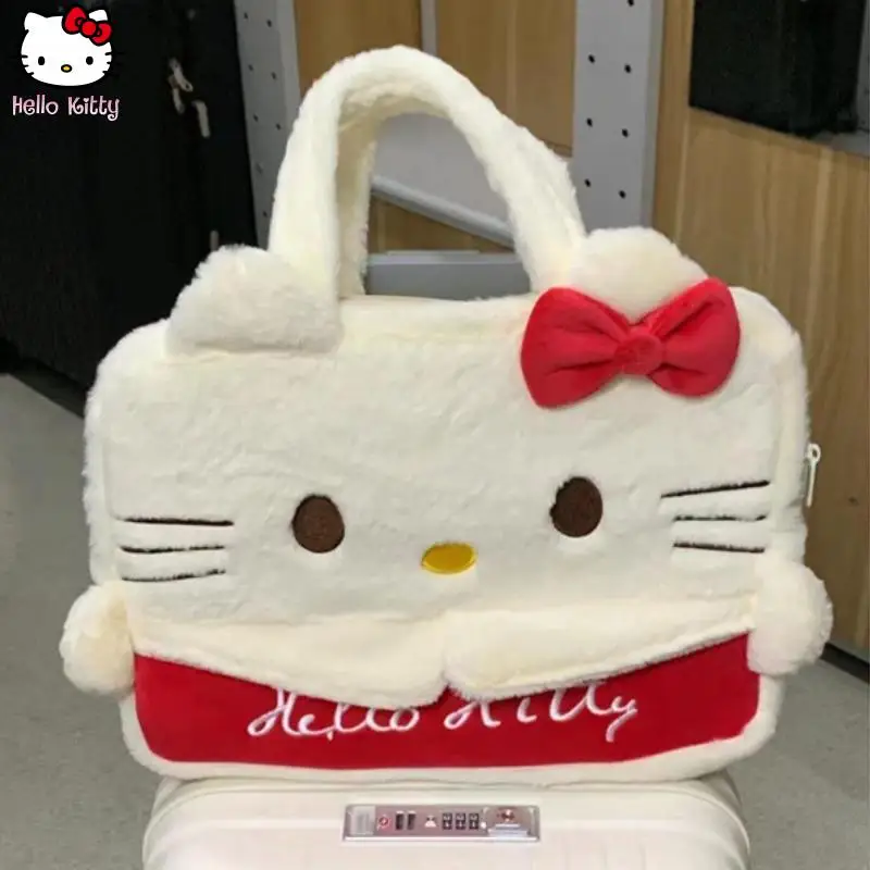 

Sanrio новая кавайная студенческая большая вместительная сумка для ноутбука Hello Kitty, новая мультяшная сумка для девочек в стиле аниме, портативная модная сумка для хранения