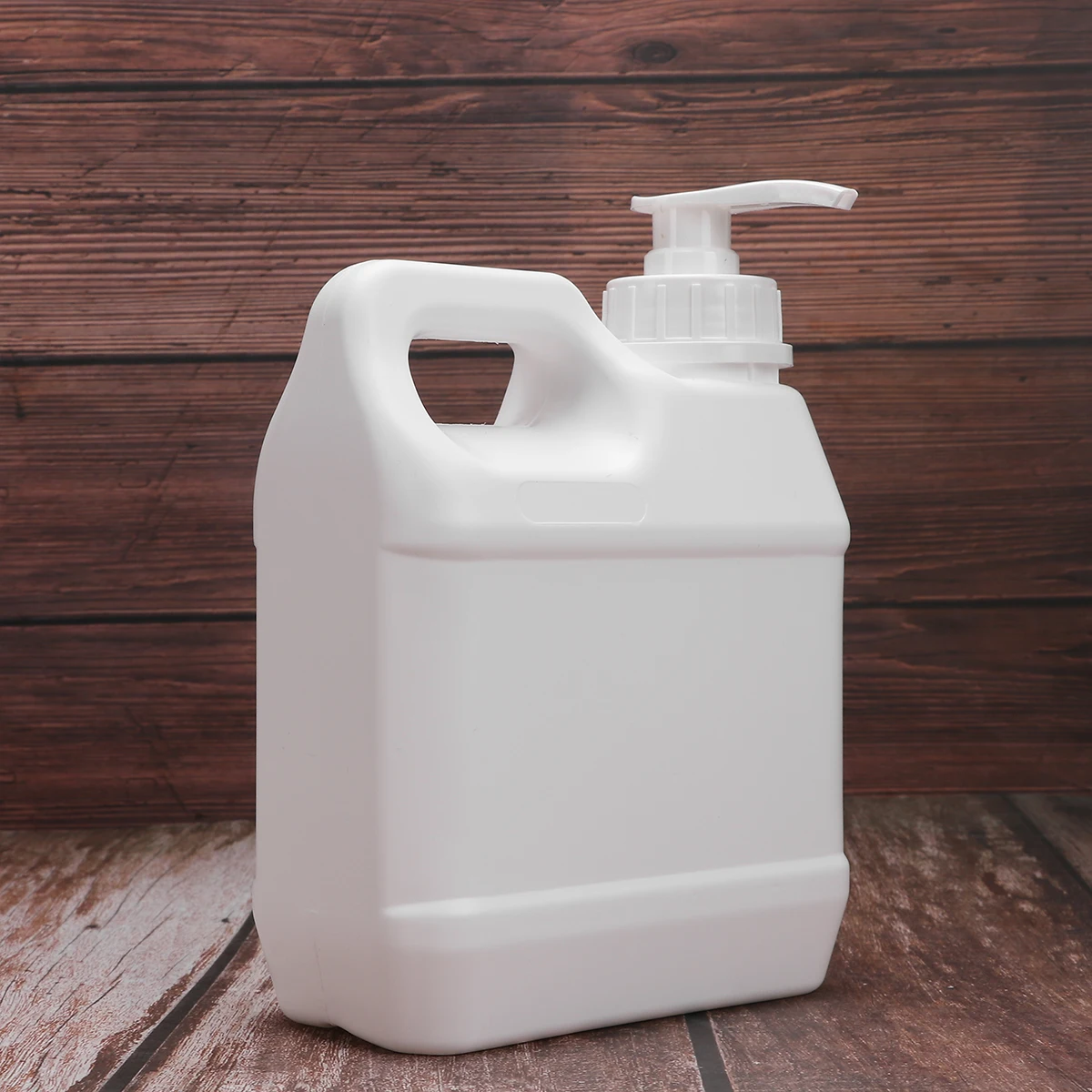 

2pcs 1L Press Pump Bottles Reusable Plastic Chemical Dispenser With Anti-Leak Large Opening Mechanical Spring