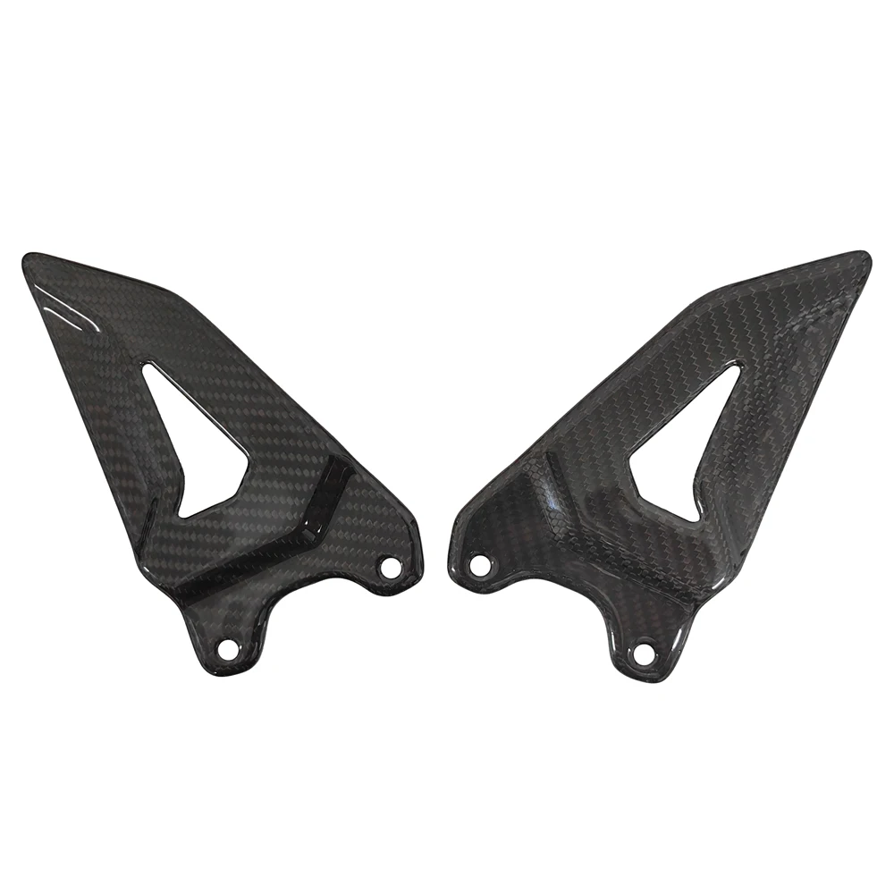 Carbon Fiber Motorcycle Passenger Pedal Guard Foot Peg Heel Protector Fairing Accessories For ZXMOTO 500RR 2025 2026