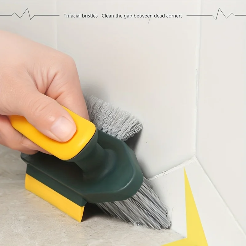 2-in-1-Reinigungsbürste, multifunktionale Fugenbürste, Bodenbürste, Badezimmer-Eckbürste, WC-Reinigungsbürste, 1 Stück – Detail 3