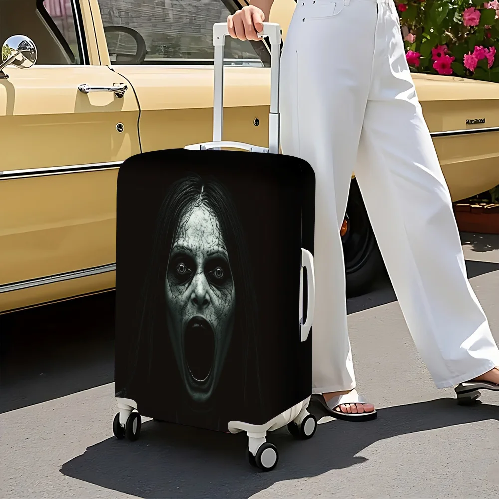 1pc awesome grimace print luggage cover. Fits suitcases from 18 to 32 inches; effectively protects your luggage