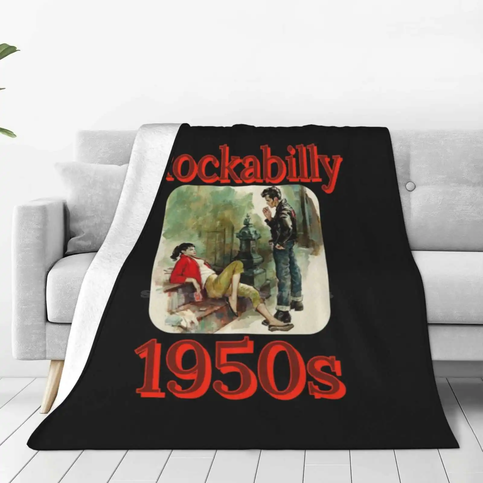 1950S Old Times Shaggy Throw Soft Warm Blanket Sofa/Bed/Travel Love Gifts Honky Tonk Queen Pinup Rockabella Pinup Honky Tonk Man