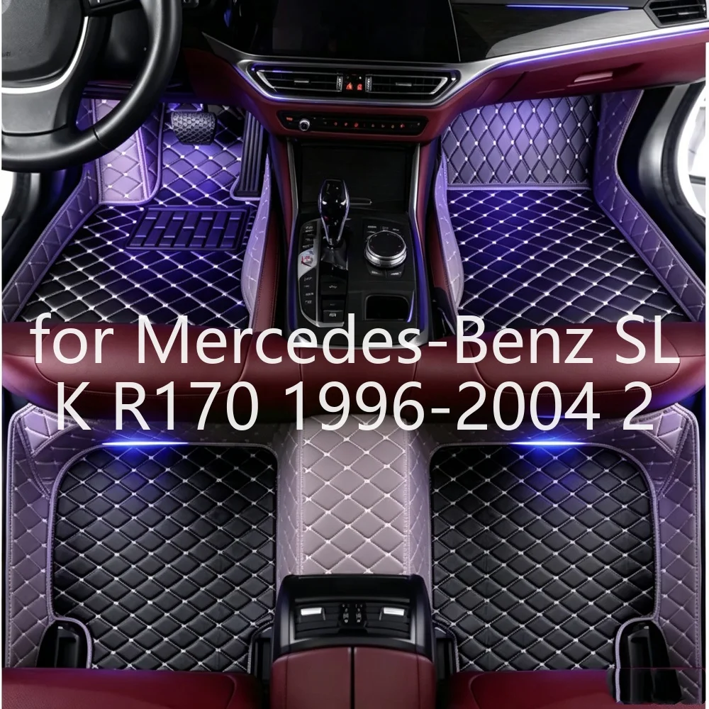 Maßgefertigte Autofußmatten für Mercedes-Benz SLK R170 1996-2004 2-Sitzer LHD RHD 3D Vollumfassende TPE-Fußmatten Wasserdicht Rutschfest Verschleißfest Auto-Innenausstattung 4c496