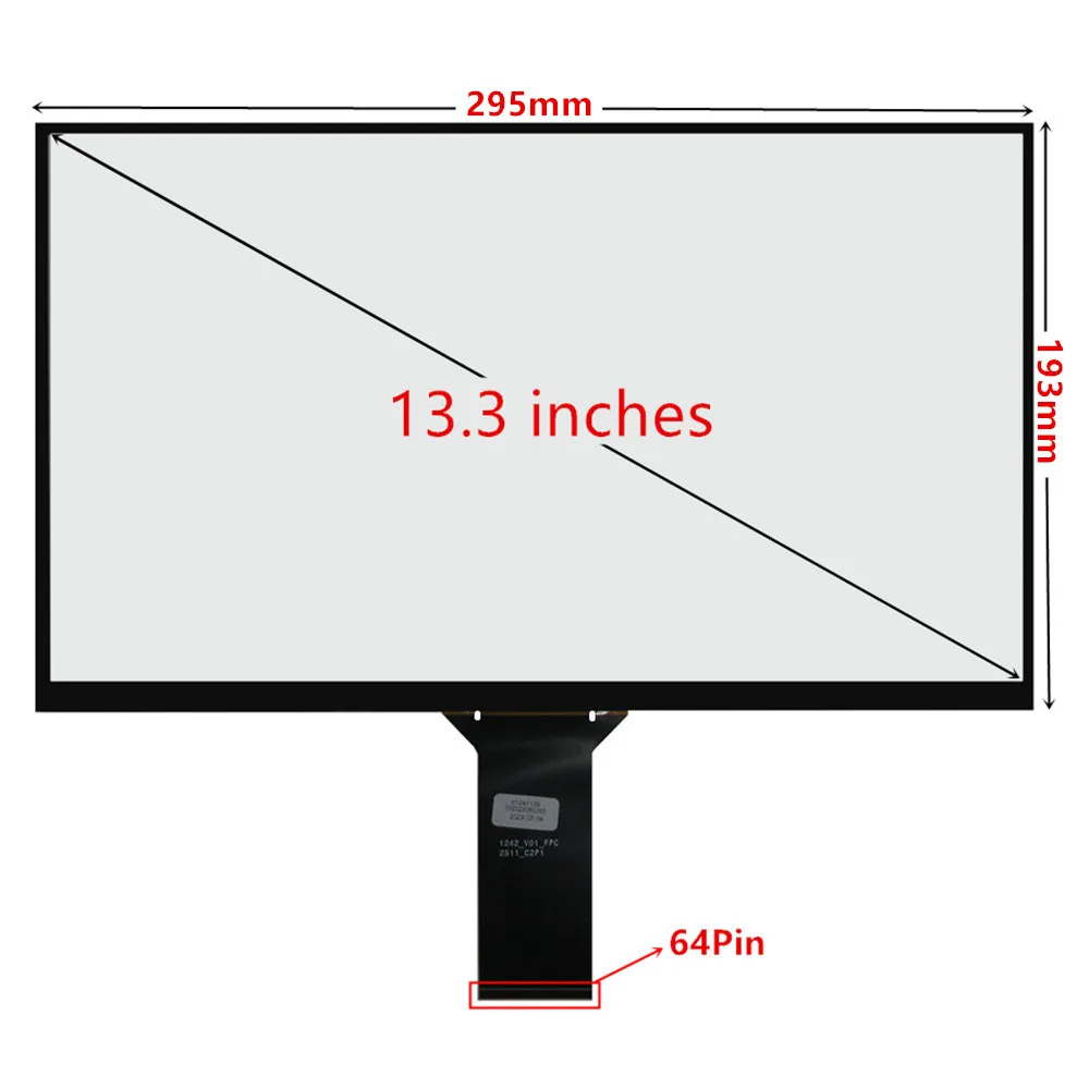 Imagem -02 - Universal Multi-touch Capacitivo Touch Screen Painel de Vidro com Usb Driver Board Converter 133 16: 10295 mm 193 mm