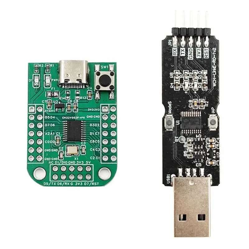 AB25-CH32V003 Development Board CH32V003F4P6 MCU Qingke RISC-V2A 1-Wire SDI System Main Frequency 48Mhz WCH