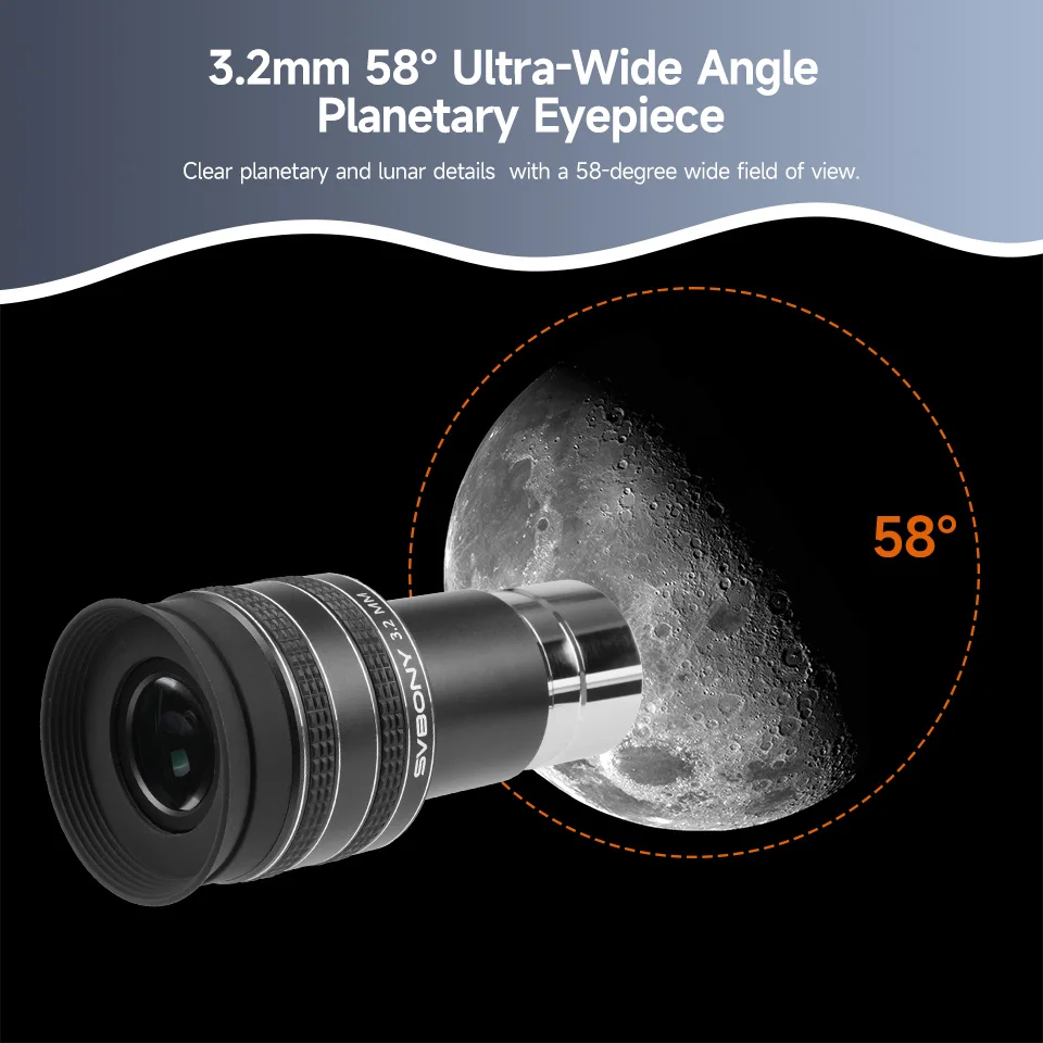 Svbony SV233 1,25-Zoll-Okular Achtteiliges Teleskop-Zubehörset für Astronomische Planetenbeobachtung – Detail 21