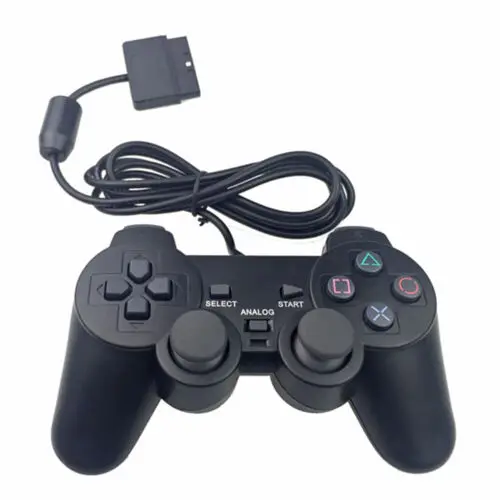 PS2 블랙 유선 게임 게임 패드, PS2 컨트롤러 게임 패드 조이패드 블랙