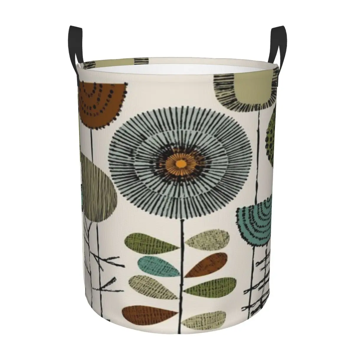 Scandinavian Floral Orla Art Laundry Hamper Large Storage Basket Orla Kiely Mid Century Modern Kids Nursery Toy Organizer