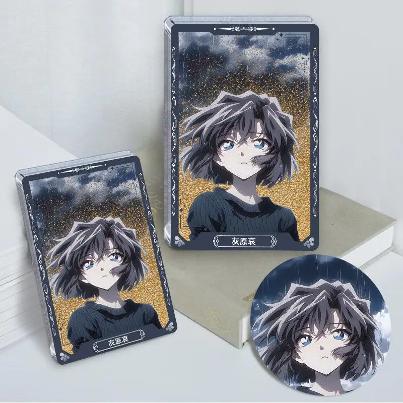 

Detective Conan Anime Figure Sherry Haibara Ai Anita Hailey Black Hair Badge & Sand - Flowing Ornament Bag Pendant Toys Gifts