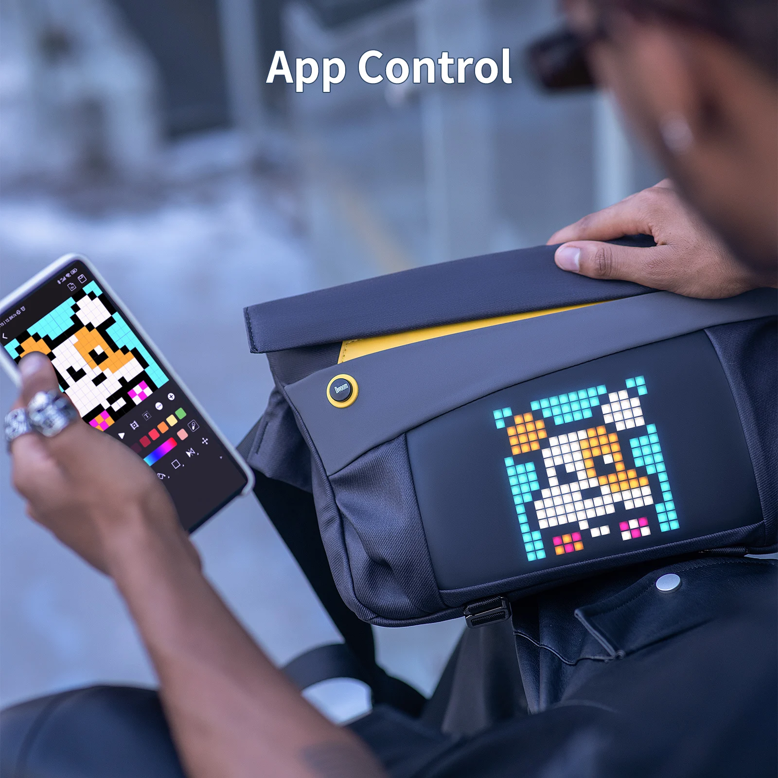 ديفووم-حقيبة رسول للماء للرجال والنساء ، حقيبة حبال ، الفن بكسل ، أدى بكسل ، ديي الفن المتكلم ، تصميم الأزياء ، جديد