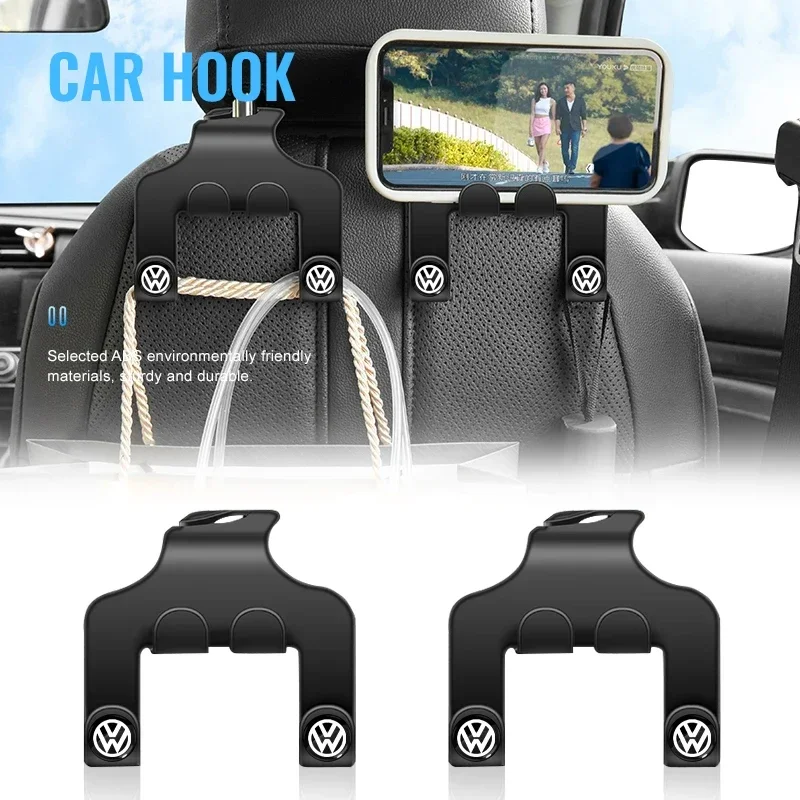 Car Seat Headrest Hook Handbag Purse Hanger Storage Organizer For Volkswagen VW Golf Tiguan Passat Variant b8 Touareg Magotan