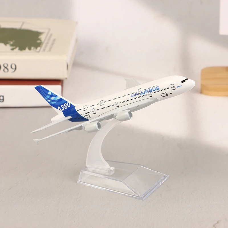 16CM A380 Original Model Alloy Airplane 1:400 Scale Metal Airplane Replica Diecast Aircraft Aviation Collectibles Toy For Boys