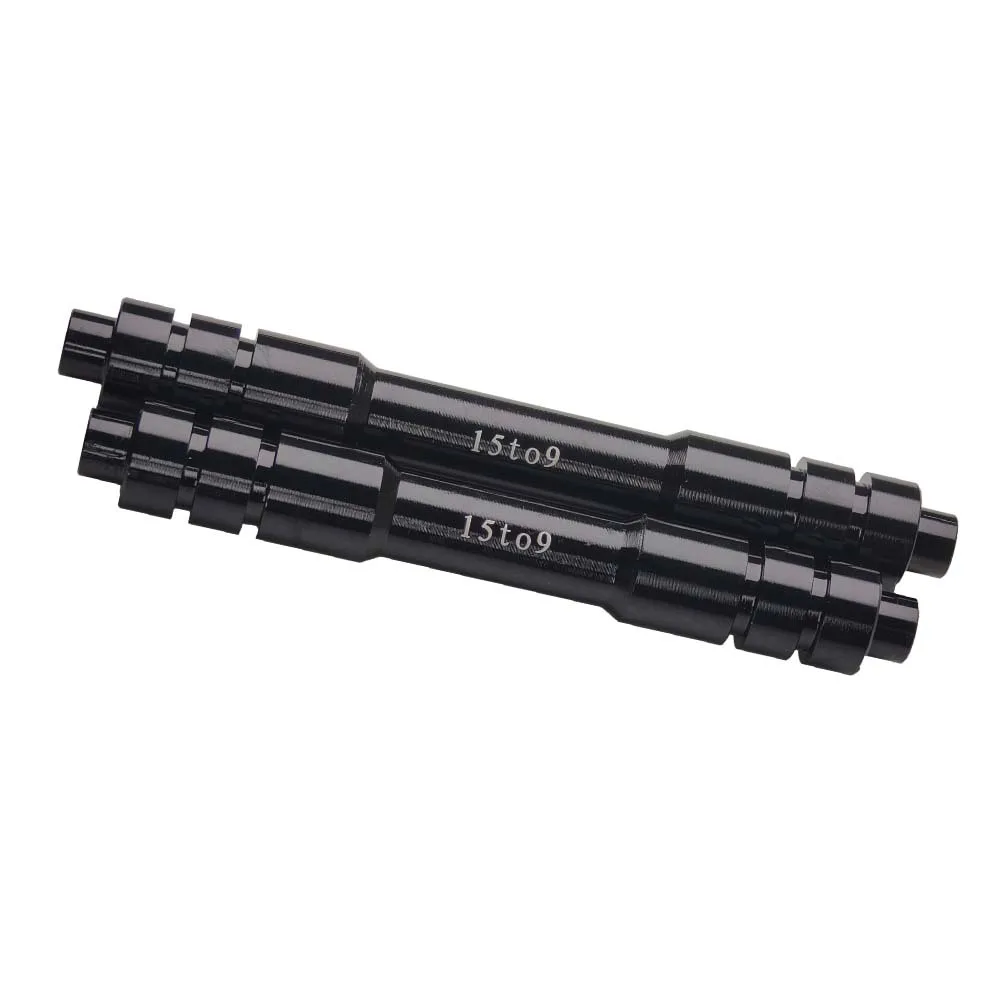 Nabendurchsteckachsen-Adapter 12 auf 9 mm, 110, 135, 142, 148 mm, 15 auf 9, 100 mm Steckachse auf Schnellspanner für MTB- und Rennrad-Vorder- und Hinterrad – Detail 6