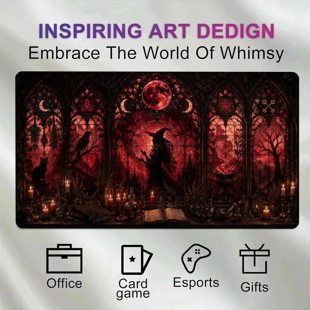 Blood Moon Witch Mouse Pad Gaming XL New Home Mousepad XXL keyboard pad Soft Natural Rubber Computer Mice Pad Table Mat