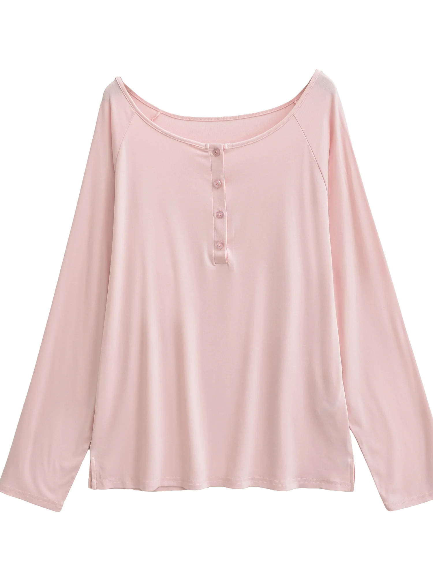 American Style Loose Long Sleeve One Shoulder T-Shirt Women's Versatile Casual Slimming Cover up Top UV Protection