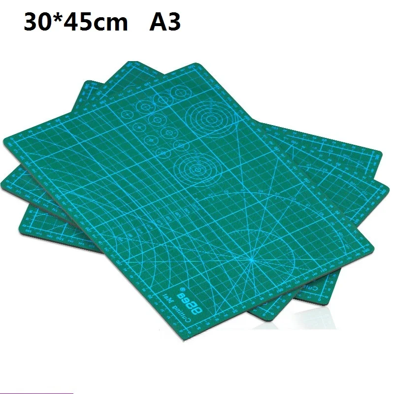A3 45×30cm Green Grid Double-Sided Self-Healing PVC Cutting Mat Mouse Pad Rubber Stamp Crafts Carving Pad Artist Engraving Board