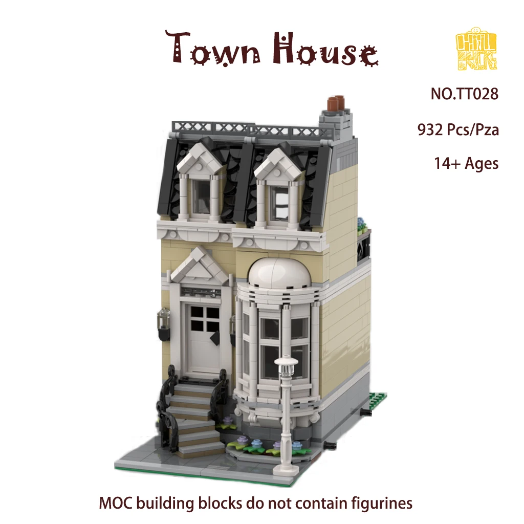 

MOC TT028 Town House Model With PDF Drawings Building Blocks Bricks Kids DIY Toys Birthday Christmas Gifts