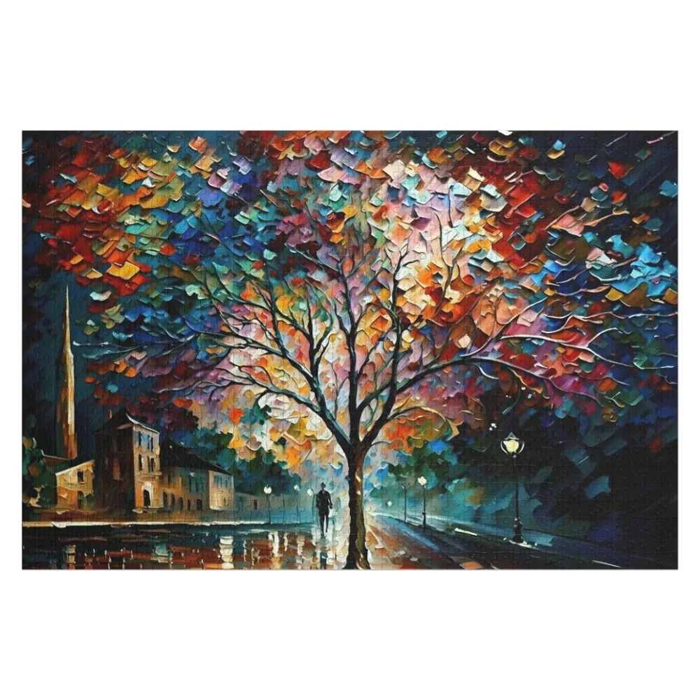 

Tree of Life Yggdrasil - In the style of Leonid Afremov Jigsaw Puzzle Wooden Animal Custom Wooden Name Puzzle