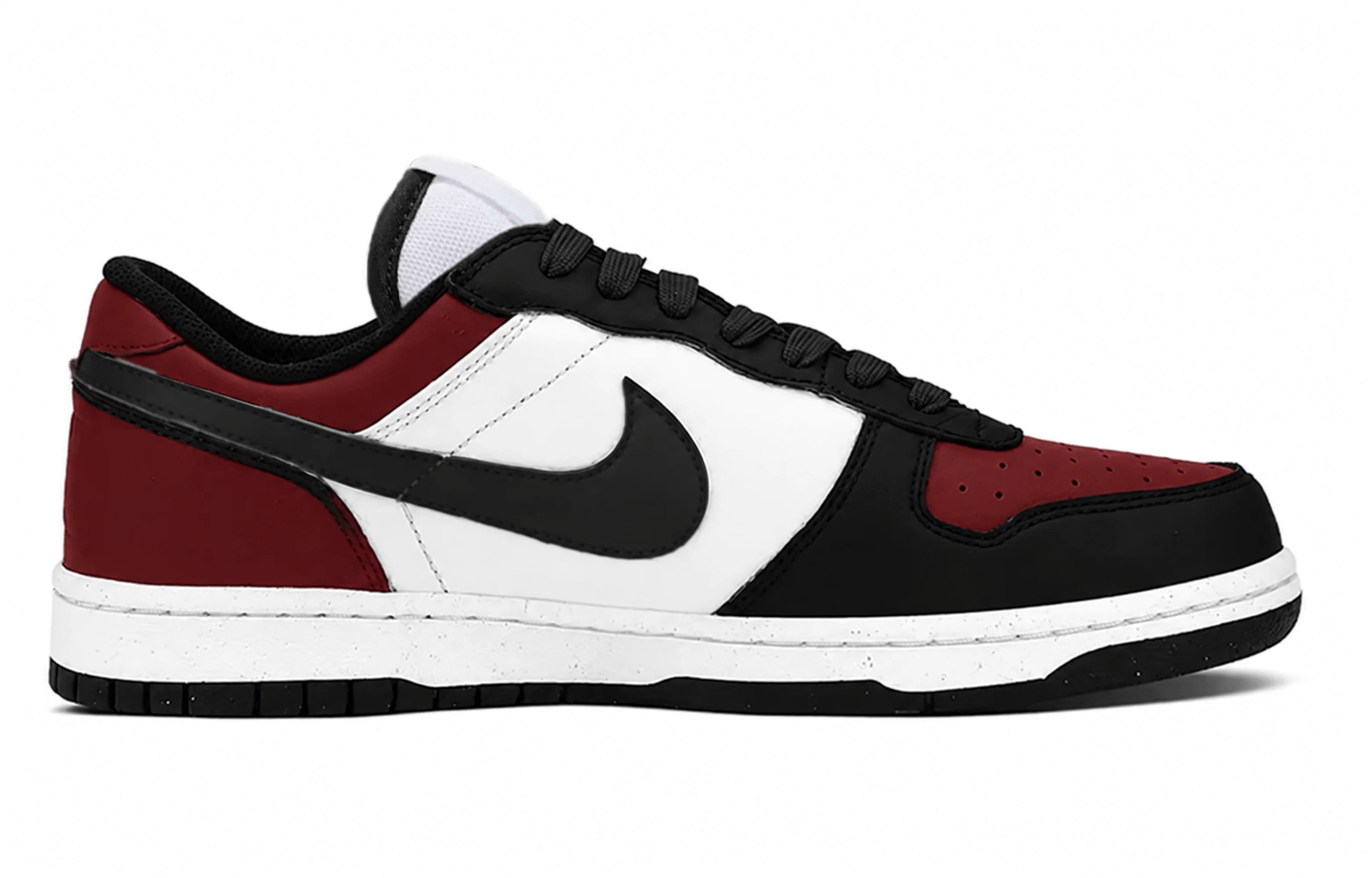Nike Big Skate Shoes Men's Low-top Black Red White Color Block 355152-109(Team1820-)