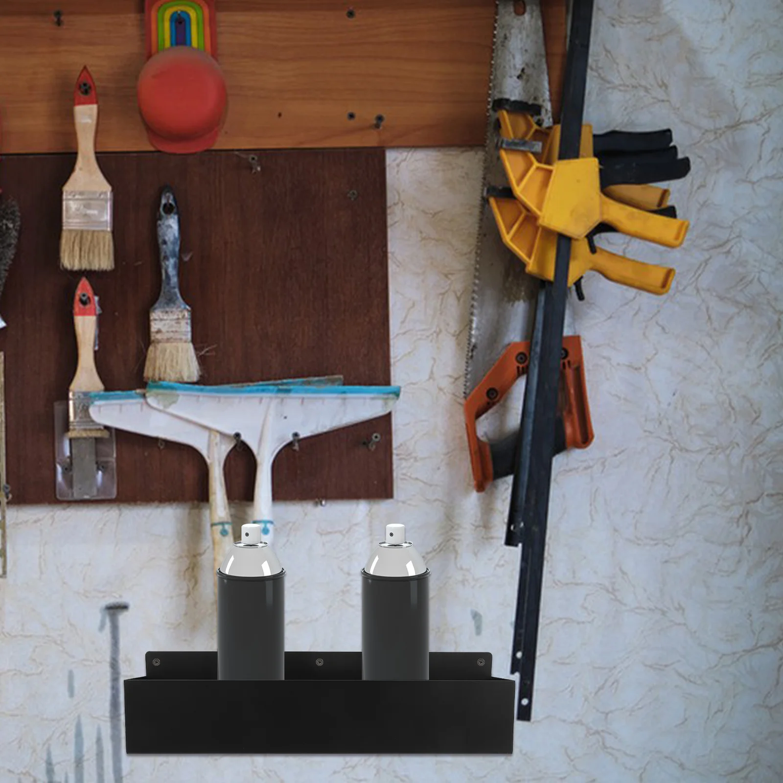 

Spray Can Storage Rack Wall Mounted Organizer for Aerosol Cans Spray Bottles Garage Workshop Metal Tool Holder Efficient Space