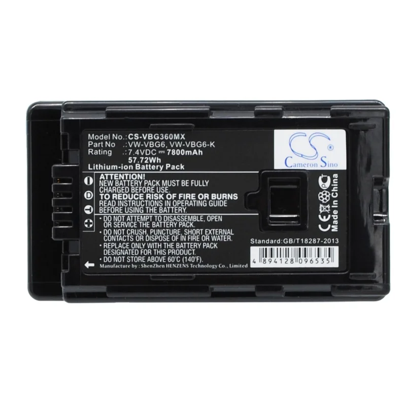 Li-ion Camera Battery for Panasonic,7.4v,7800mAh,AG-AC130, AG-AC130A, AG-AC130AEJ, AG-AC130AP, AG-AC160, AG-AC160A, AG-AC160AEJ