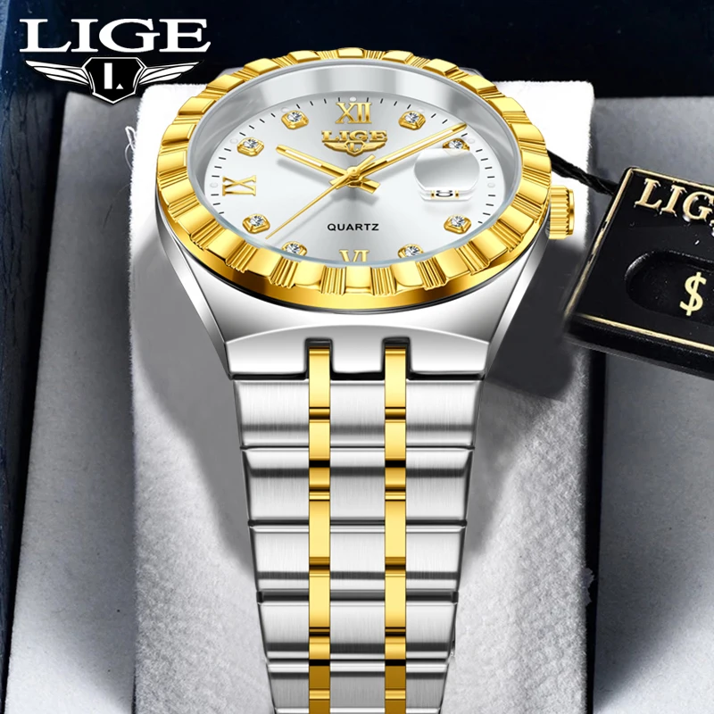 

LIGE 2025 модные часы мужские деловые повседневные роскошные мужские часы 30 м водонепроницаемые светящиеся кварцевые наручные часы с датой Reloj Hombre