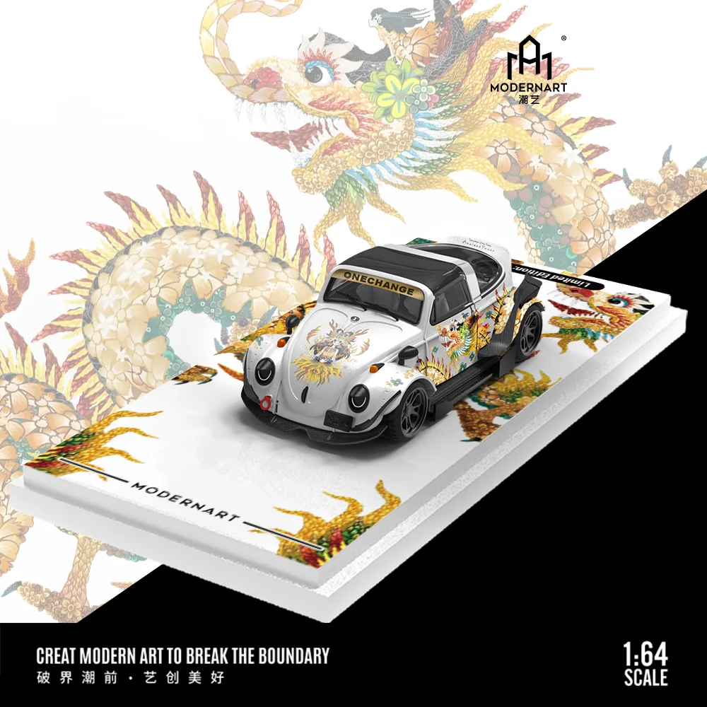 MOREART/Time Micro 1:64 RWB 964  Chinese Flower Dragon Racing 2024 Exhibition Limited Edition