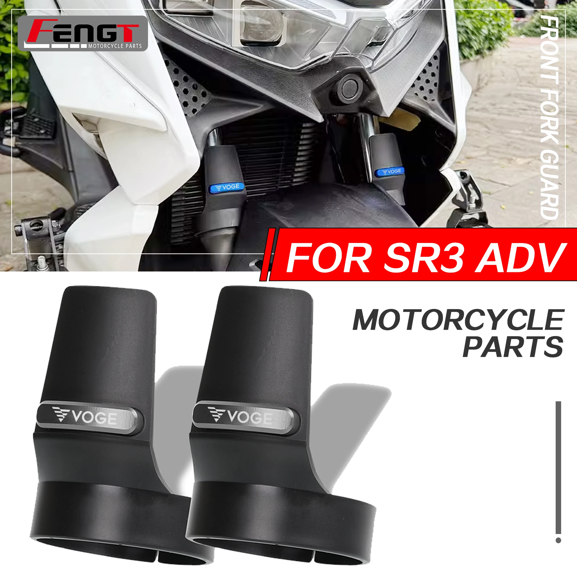 

FOR Loncin VOGE SR3 ADV SR 3ADV Motorcycle Front Fork Guard Shock Absorbing Protective Shell Cover Damping Dust Fender