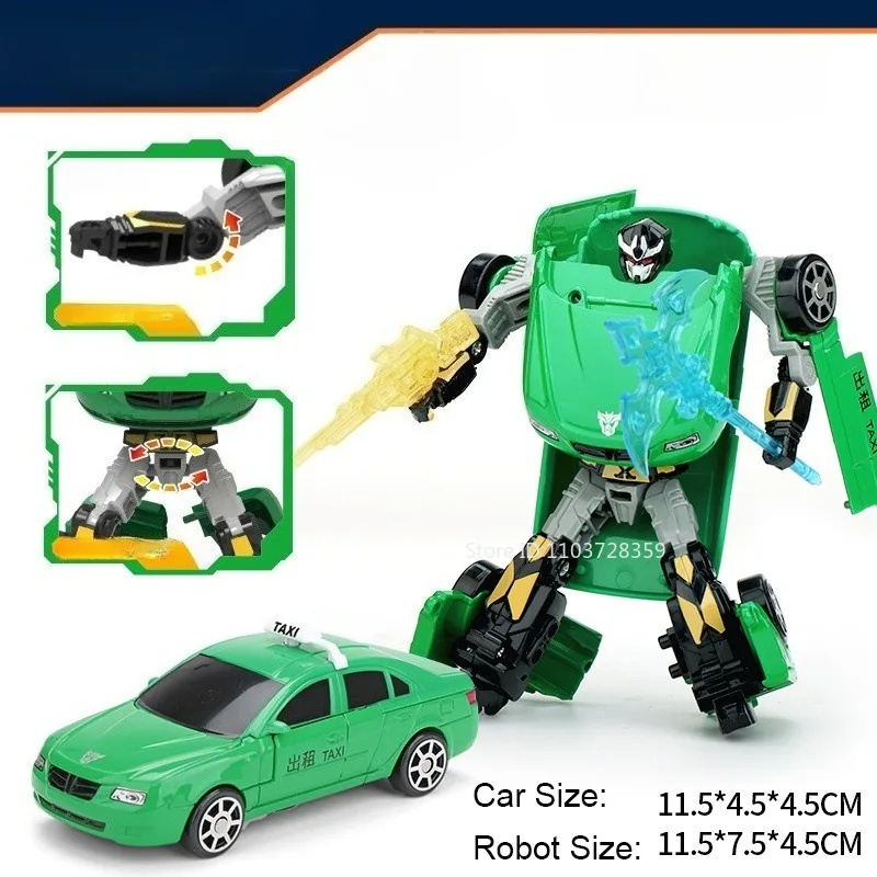 1:32 스케일 변형 로봇 장난감 미니어처 자동차 모델 합금 다이캐스트 슬라이딩 휠 미니 수동 변형 자동차 어린이 선물용
