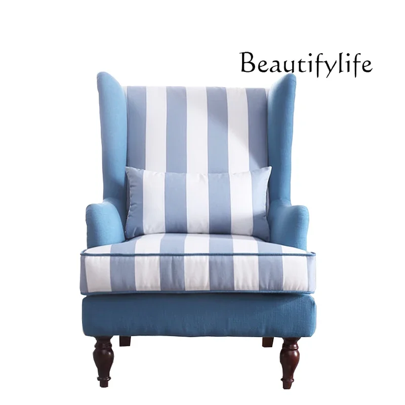 

American simple fabric sofa chair removable and washable tiger chair single casual lazy sofa chair