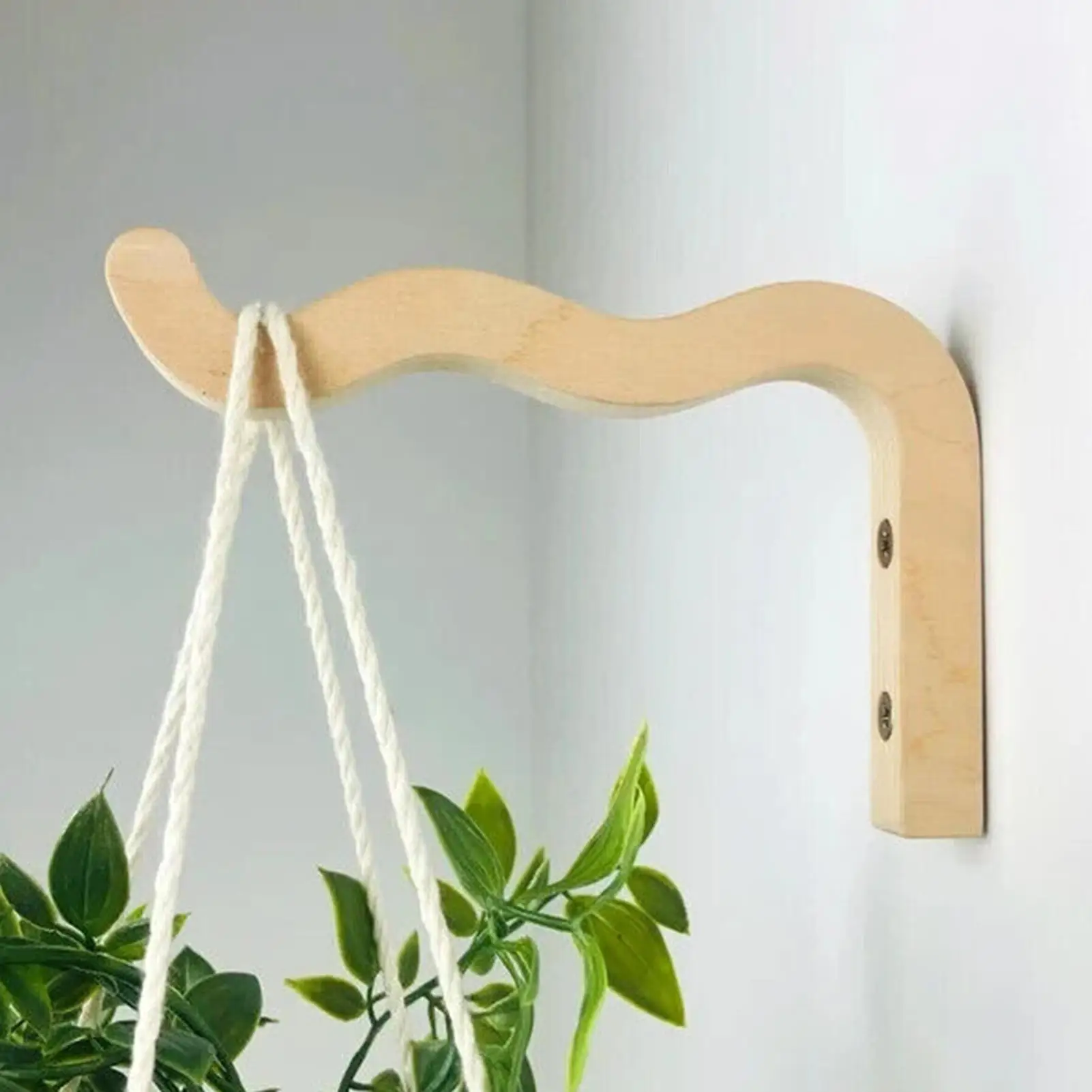 Wood Plant Hanger Plant Hooks for Flower Baskets Plant Hangers Hook Plant Bracket Hook for Wall Plant Wind Chimes Flower