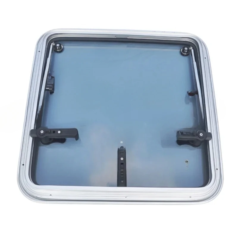 575X575Mm Anodized Aluminum Square Porthole With Tempered Glass Marine Boat Window