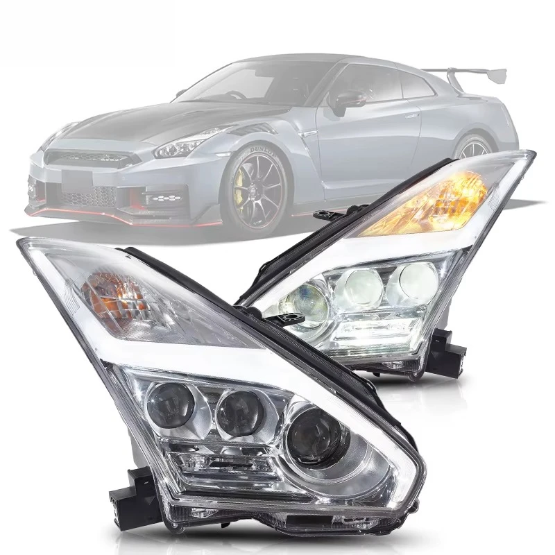 

Подходит для VLAND LED дневных ходовых огней, автомобильных аксессуаров, фар R35, модифицированных светодиодных линз для Nissan GTR 2008-2023 гг.