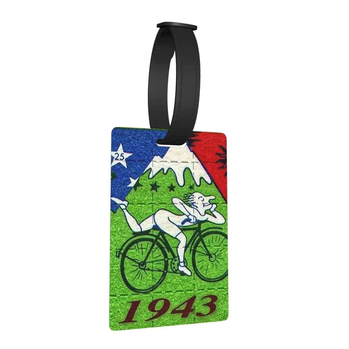 

День велосипеда ЛСД Промокальная машина Художественная вкладка Багажные бирки Аксессуары для чемодана Модный багаж Посадная бирка Держатель этикетки ID Имя Адрес