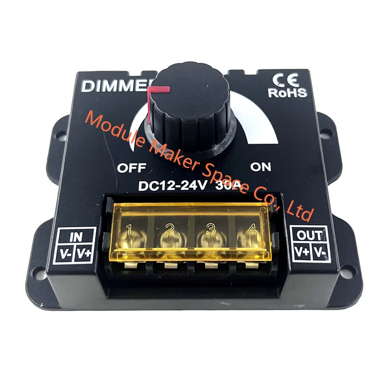 LED Dimmer Switch Adjustable Brightness Lamp Bulb Strip Driver Single Color Light Power Supply Controller 30A DC 12V 24V 360W
