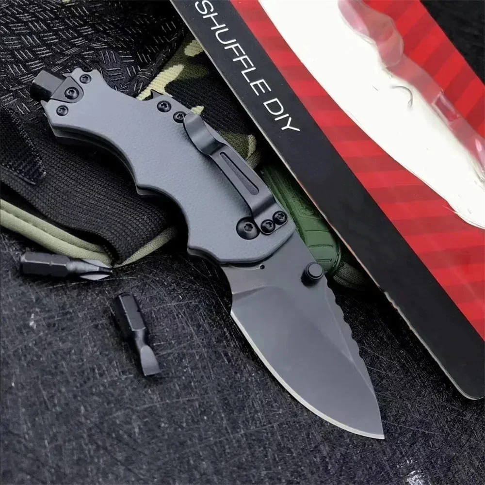 NEW KS 8720 3800 Folding Knife Multipurpose Utility Knife 8Cr13MoV Blade Nylon Glass Fiber Handle Outdoor EDC Camping Tool