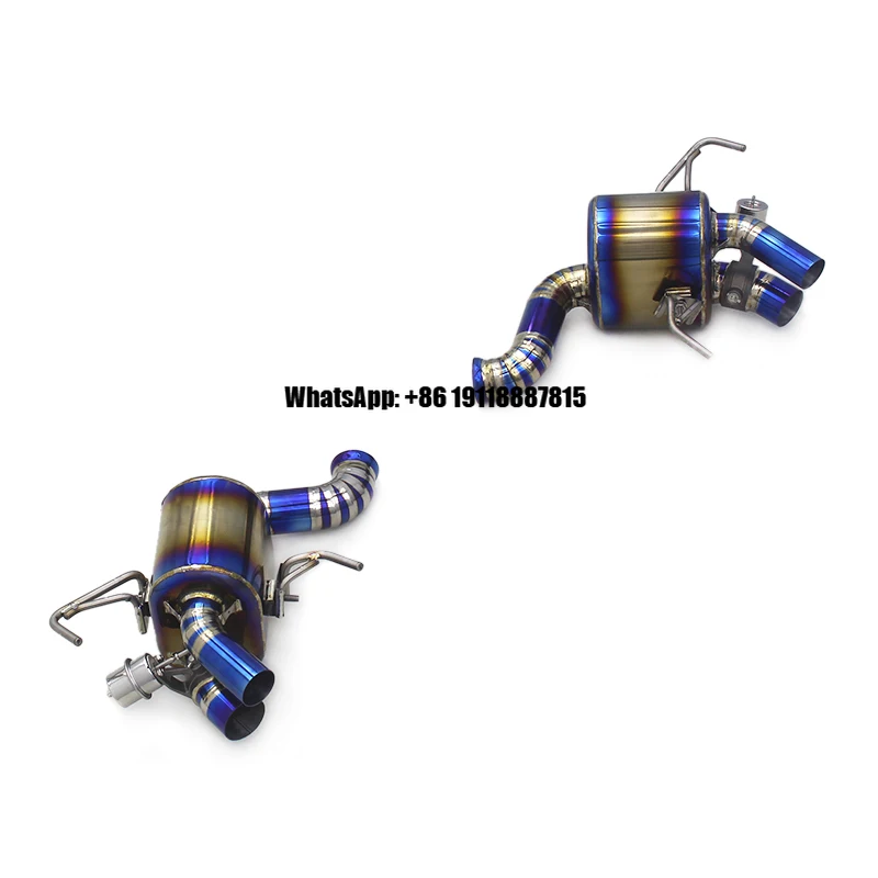 Race Valved Sport Rear Muffler Section for Ferrari California 4.3L 2009-2014 OEM Valve Control Titanium Lightweight Axle Back